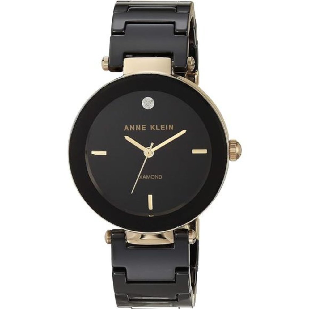Women's Genuine Diamond Dial Ceramic Bracelet Watch